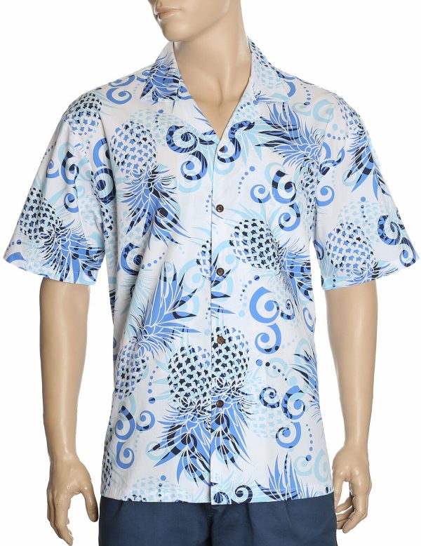 Men's Hawaiian Shirt - Polyester Pineapples Aloha Print Shirt