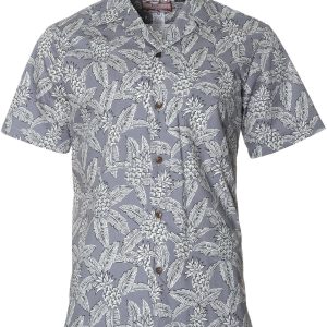 Men's Hawaiian Shirt - Pineapples Polyester Aloha Print Casual Shirt