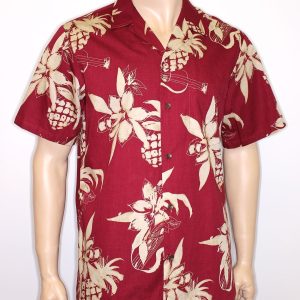 Men's Hawaiian Shirt - Polyester Pineapples Aloha Print Shirt