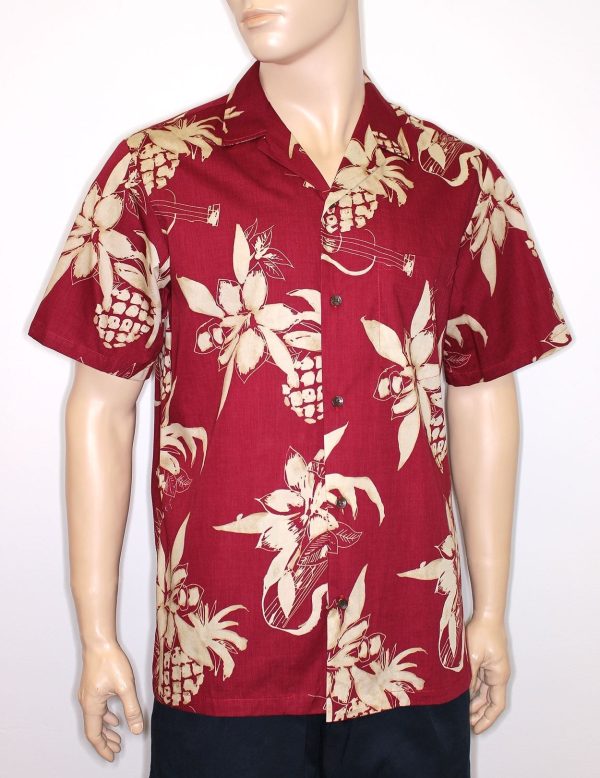 Men's Hawaiian Shirt - Polyester Pineapples Aloha Print Shirt