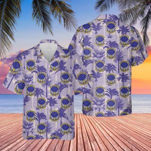 USAF Illinois Air National Guard 566th Air Force Band Hawaiian Shirt for Men - Military Band Design & Tropical Style