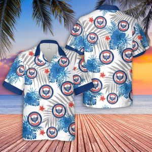 U.S. Air Force Texas Air National Guard Band of the Southwest 531st Hawaiian Shirt for Men - Military Band Design & Tropical Elements, Perfect for Aviation Fans