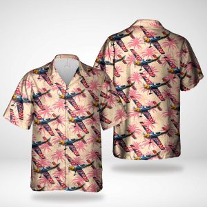 Red Bull Air Force Hawaiian Shirt for Men - Parachute Jumping & Tropical Design, Perfect for Aviation Enthusiasts