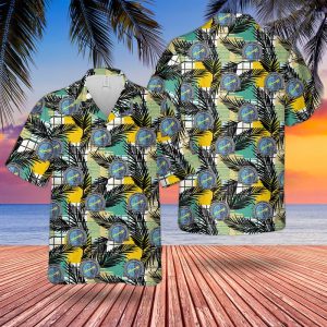 U.S. Air Force Combat Control Team Hawaiian Shirt for Men - Military Design & Tropical Elements, Perfect for Aviation and Military Fans