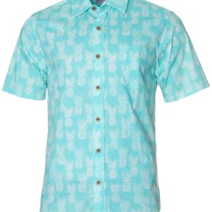 Men's Hawaiian Shirt - Pineapples Dude Polyester Aloha Print Casual Summer Shirt
