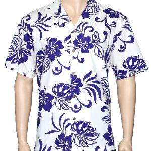 Men's Hawaiian Shirt - Polyester Resort Tropical Aloha Print Shirt