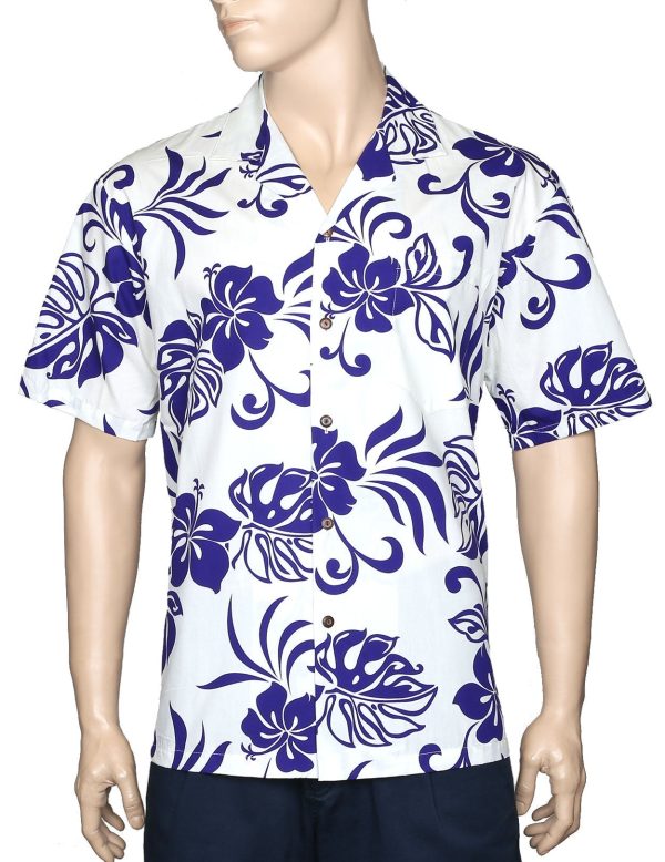 Men's Hawaiian Shirt - Polyester Resort Tropical Aloha Print Shirt