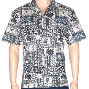 Men's Hawaiian Shirt - Polyester South Pacific Aloha Print Shirt