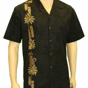 Men's Hawaiian Shirt - Polyester South Pacific Surfer Aloha Print Shirt