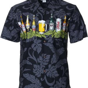 Men's Hawaiian Shirt - Suck 'Em Up Polyester Aloha Print Casual Shirt