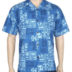 Men's Hawaiian Shirt - Polyester Tapa Aloha Print Shirt
