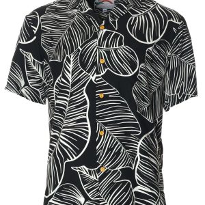Men's Hawaiian Shirt - Taro Aloha Polyester Resort Print Casual Shirt