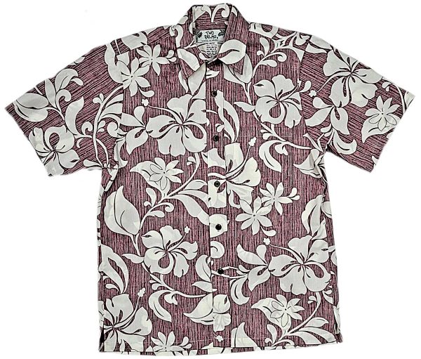 Men's Hawaiian Shirt - Reverse Maui Red Print Polyester Casual Summer Shirt