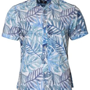 Men's Hawaiian Shirt - Tropical Delight Polyester Wrinkle-Free Aloha Print Casual Shirt