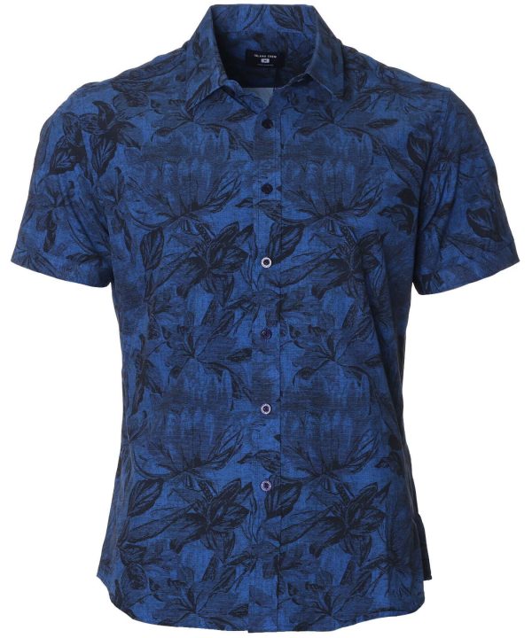 Men's Hawaiian Shirt - Tropical Performance Polyester Aloha Print Casual Shirt