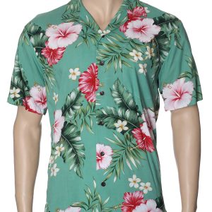 Men's Hawaiian Shirt - Polyester Wailea Aloha Resort Print Shirt