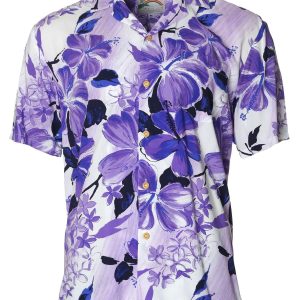 Men's Hawaiian Shirt - Wailuku Polyester Aloha Print Casual Shirt