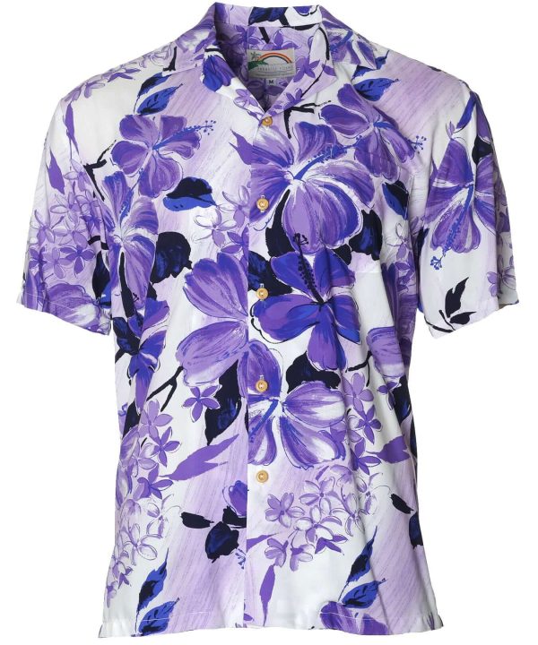Men's Hawaiian Shirt - Wailuku Polyester Aloha Print Casual Shirt