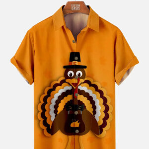 Thanksgiving Turkey Camp Shirt
