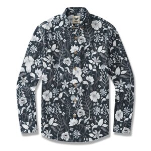 Men's 'Grassy Field' Monochrome Long Sleeve Shirt