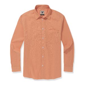 Men's Riviera Shirt - Light Orange Long Sleeve
