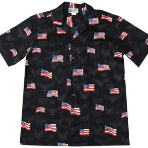 Patriotic Stars & Stripes Camp Shirt
