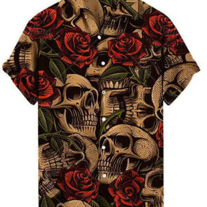 Gothic Skull Camp Shirt